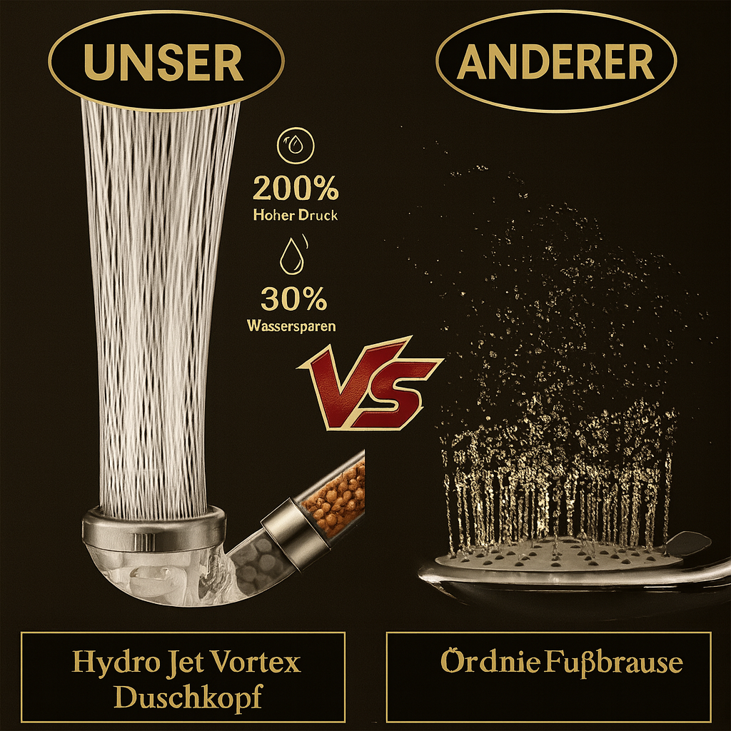 Design-Duschkopf mit Mineralsteinen, Filterung und Antikalk