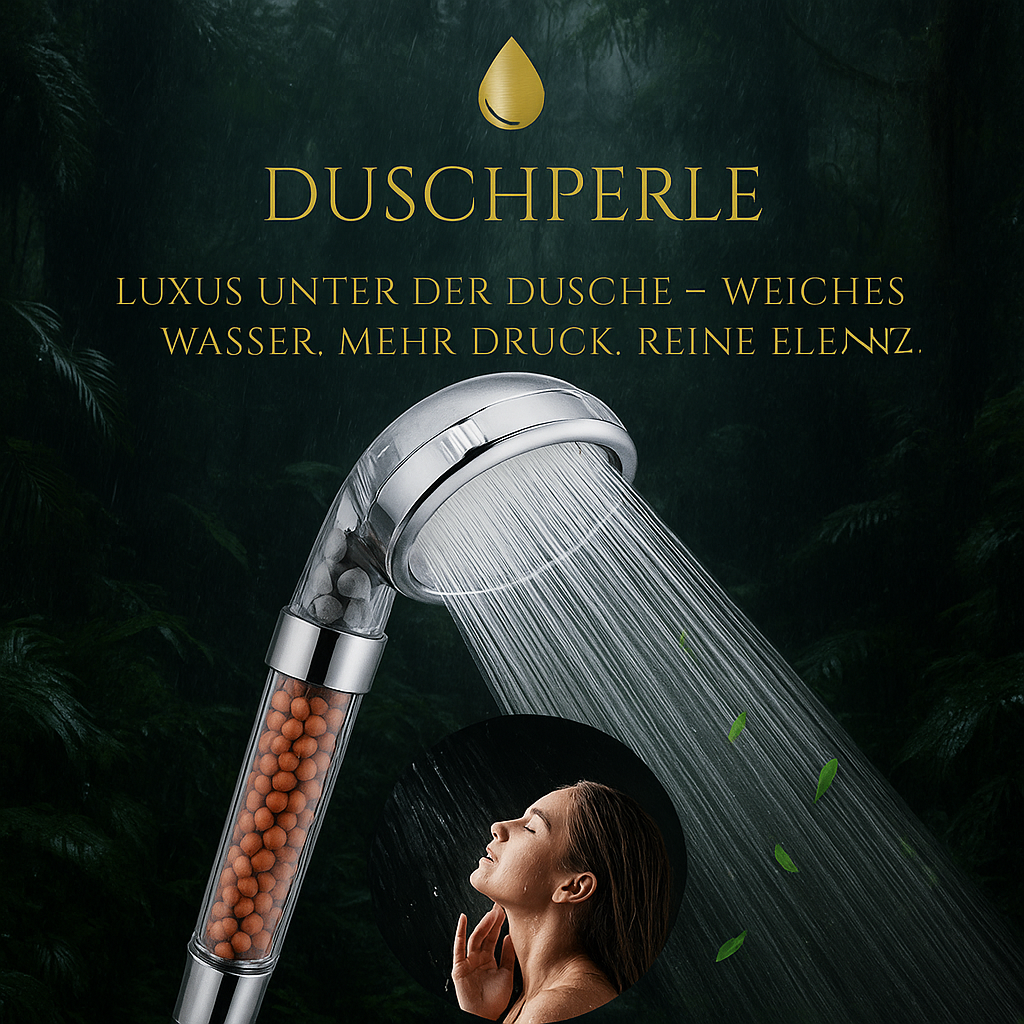 Design-Duschkopf mit Mineralsteinen, Filterung und Antikalk